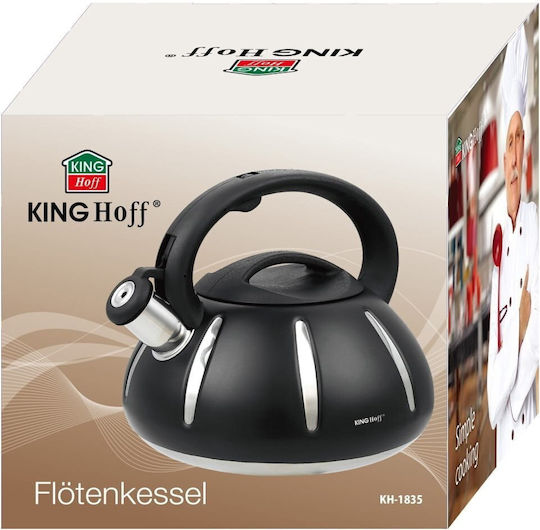 KING Hoff Kettle Stainless Steel Black 3000ml