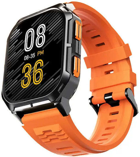 HiFuture FutureFit Ultra 3 Smartwatch with Heart Rate Monitor (Orange)