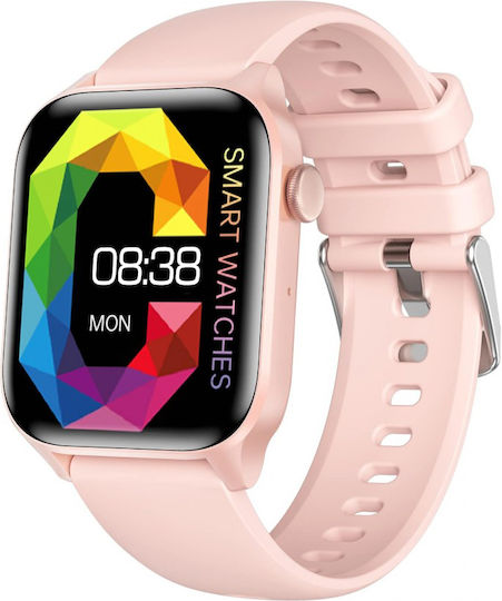 Anell C12 Pro Smartwatch με Παλμογράφο (Ροζ)