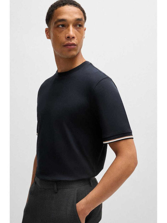 Hugo Boss T-shirt Bărbătesc cu Mânecă Scurtă Albastru marin