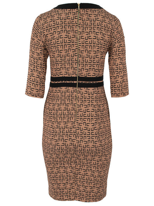 Forel Midi Dress Brown