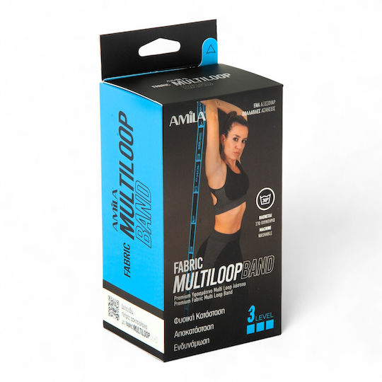 AMILA Resistance Band Loop Hard Blue 1.12m