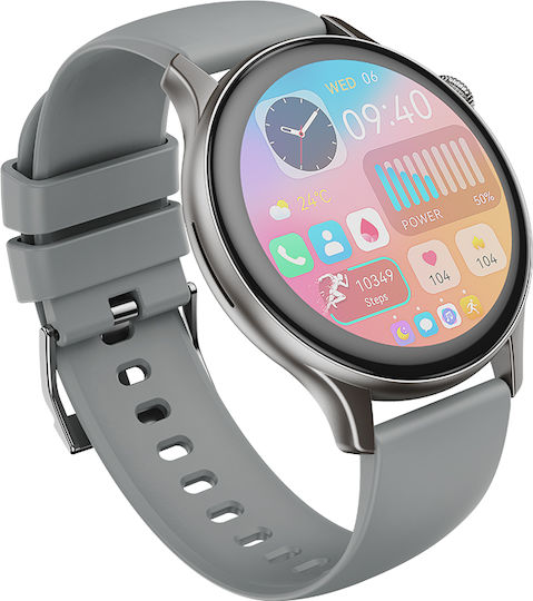 XO J6 Smartwatch με Παλμογράφο (Ασημί)