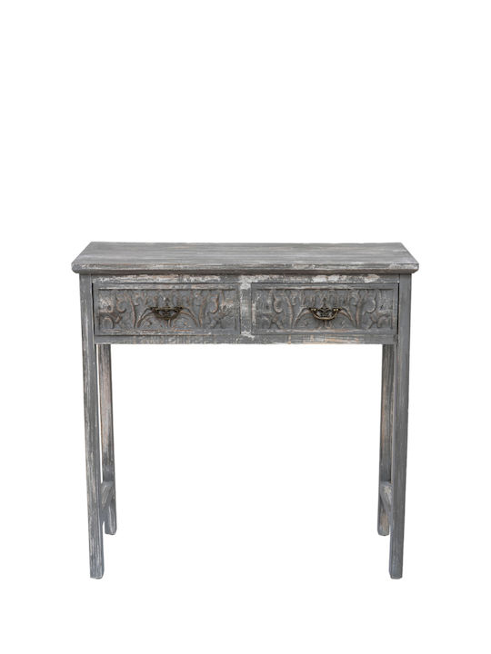 Wooden Console Table Grey Brown L79.5xW31.5xH78cm