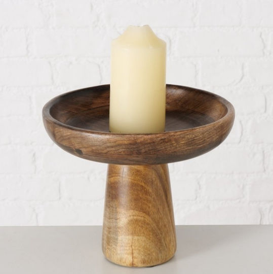 Boltze Decorative Bowl Pedestal Brown 24x24x20cm