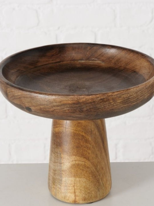 Boltze Decorative Bowl Pedestal Brown 24x24x20cm