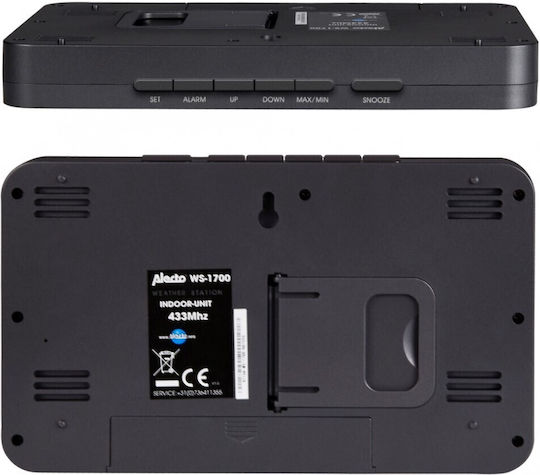 Stație meteo Alecto Ws-1700 cu senzor wireless argintiu