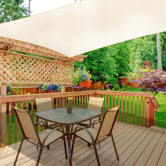 Modernhome Pătrat Umbrela Sail Bej 5x5m