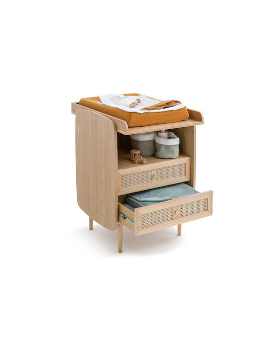 Tempa Baby Dresser with 2 Drawers Brown 64x79.5x92cm