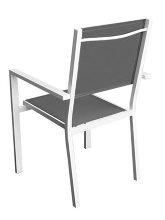 Garten- und Outdoor-Möbelsets für kleinen Raum Ellen / Madison 3 Stück Weiß
