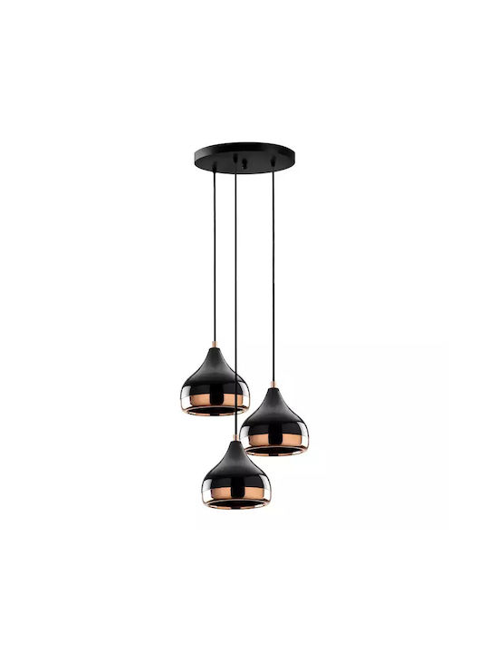 Martin Pendant Light Black with Socket E27 37x111cm