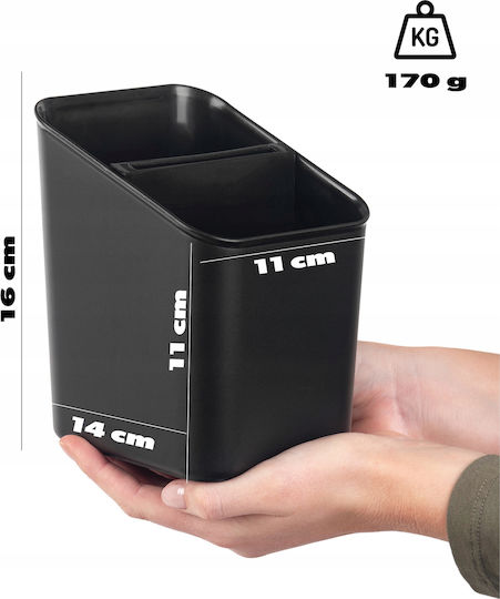 Kadax Abtropfgestell Für Besteck Kunststoff Schwarz 14x11x16cm