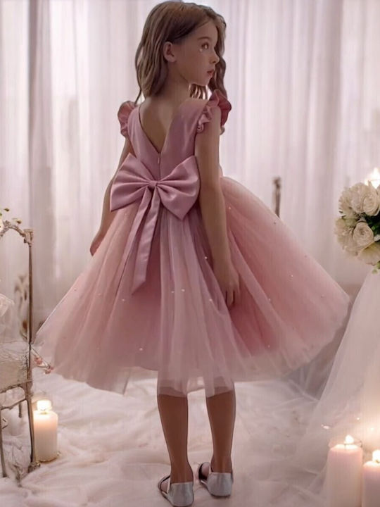 Children's Dress Sleeveless Tulle Dusty Pink