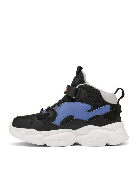 Memory Kids Sneakers High with Scratch Blue