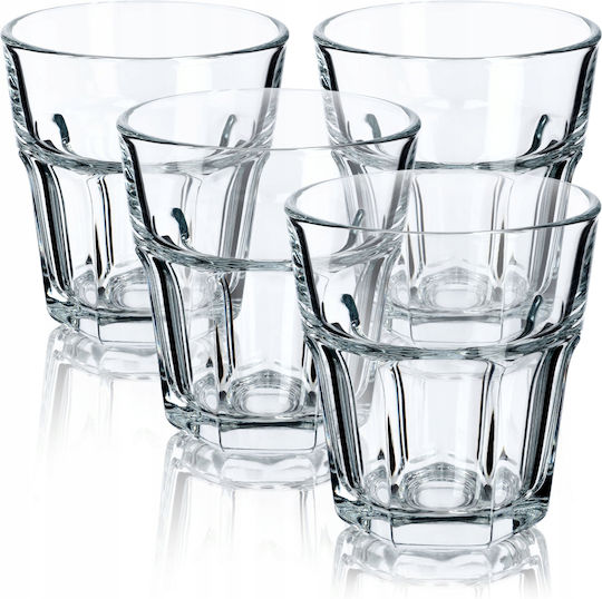 Kadax Σετ Ποτήρια Καφέ/Freddo / Νερού από Γυαλί 230ml 4τμχ