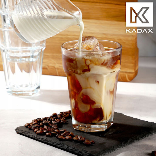 Kadax Glass Water / Cocktail/Drinking / Coffee/Freddo made of Glass 370ml