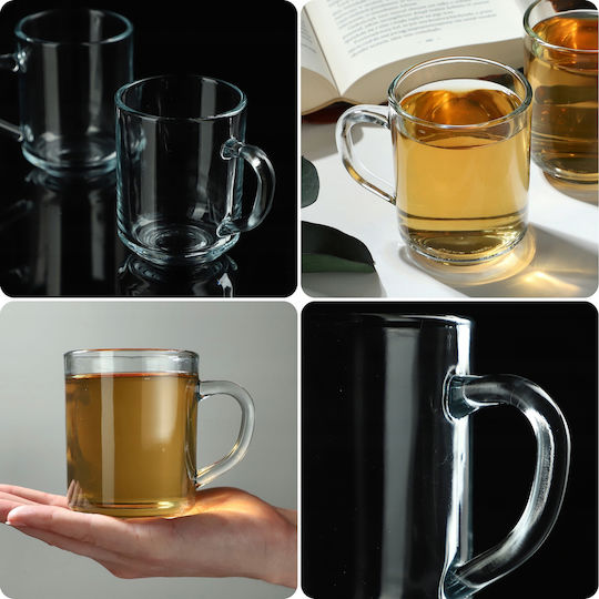 Kadax Σετ Ποτήρια Καφέ / Freddo Γυάλινα 240ml 2τμχ