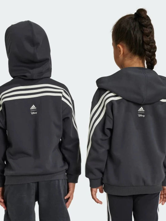 adidas Παιδικό Φούτερ με Κουκούλα και Τσέπες Grey Disney Mickey Mouse