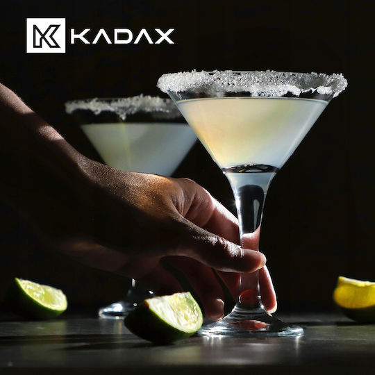 Kadax Set Pahare Martini / Cocktail Cu Picior Din Sticlă 175ml 6 Bucăți