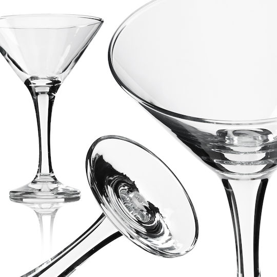 Kadax Set Pahare Martini / Cocktail Cu Picior Din Sticlă 175ml 6 Bucăți
