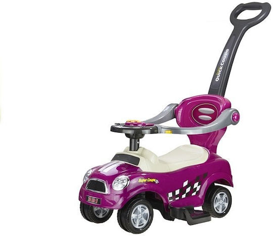 Lean Toys Mașină Ride On Cu Mâner Pentru Părinți Violet