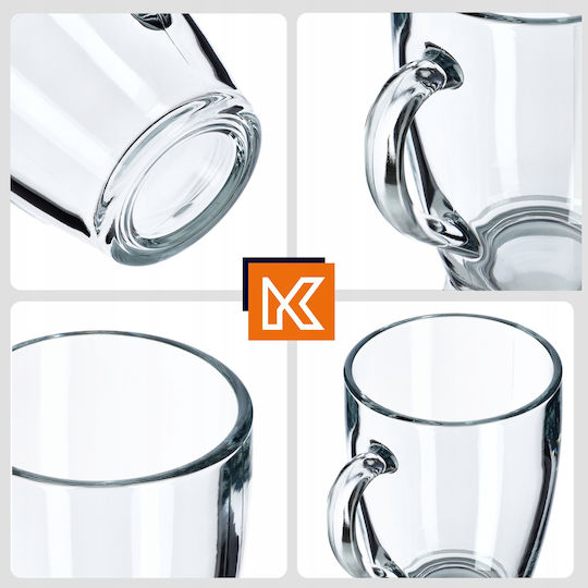 Kadax Cană Sticlă Transparentă 350ml