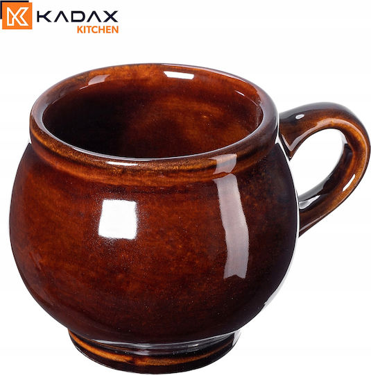 Kadax Heat Change Κούπα Κεραμική Καφέ 300ml 4τμχ