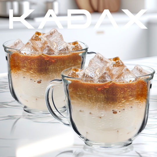 Kadax Set of Glasses Coffee/Freddo made of Glass 480ml 2pcs