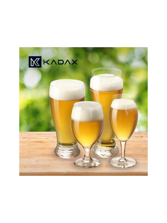 Kadax Set Gläser Bier, μπίρας / Wasser aus Glas 665ml 6Stück