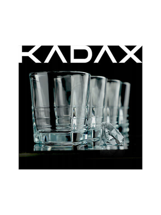 Kadax Set of Glasses Whiskey made of Glass 270ml 8pcs