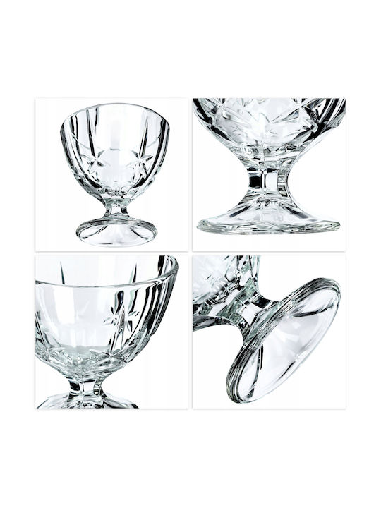 Kadax Eisschüssel Rund Glas Transparent 6Stück