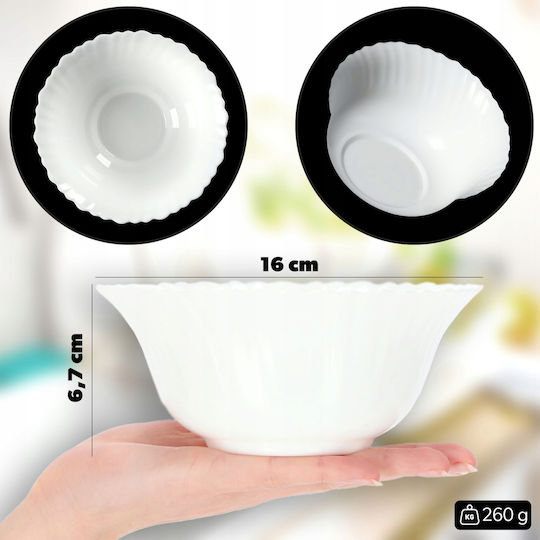 Kadax Salatschüssel Glas Weiß 1Stück