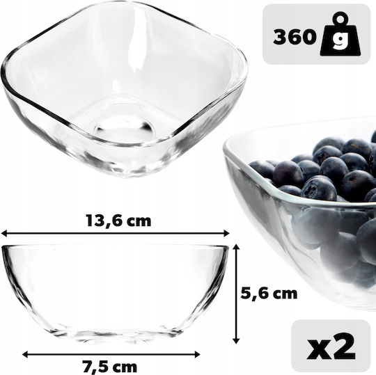 Kadax Salatschüssel Glas Transparent 2Stück