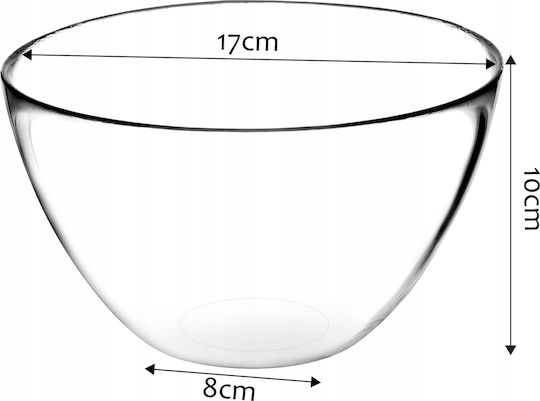 Kadax Glass Salad Bowl Transparent 2pcs