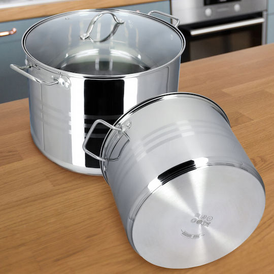 Kadax Deep Stainless Steel Pot 18lt / 32cm Kadax Deep Stainless Steel Pot 18lt / 32cm
