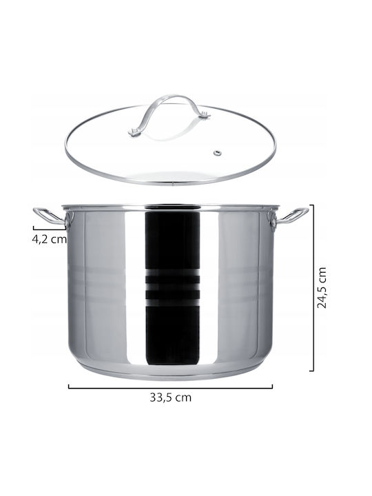 Kadax Βαθιά Ανοξείδωτη Κατσαρόλα 18lt / 32cm
