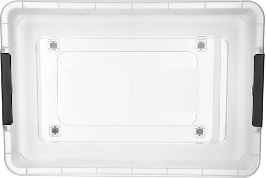 Kadax Plastic Cutie de Depozitare cu Capac Transparent 40cm 1buc