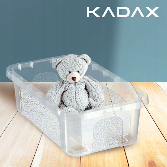 Kadax Plastic Cutie de Depozitare cu Capac Transparent 4.5lt 1buc