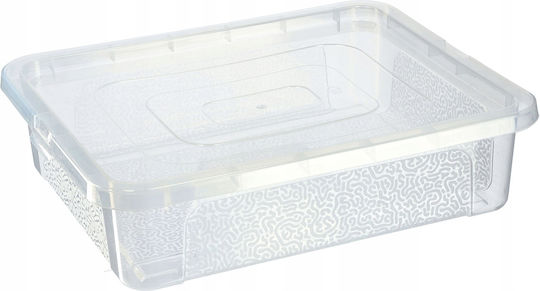 Kadax Plastic Cutie de Depozitare cu Capac Transparent 10lt 1buc