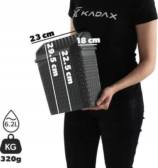Kadax Kunststoff Badezimmer Mülleimer 6.2Es Gray