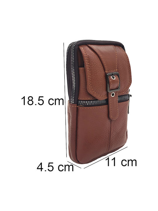 Gift-Me Leather Men's Bag Shoulder / Crossbody Brown