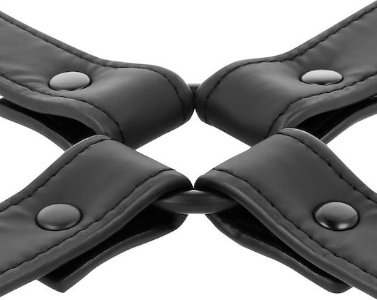 Fetish Submissive Vegan Leather Hogtie Black