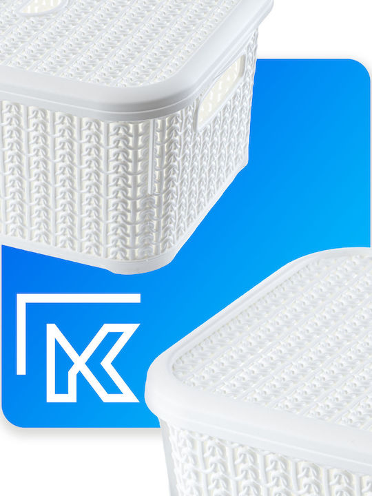 Kadax Montat pe perete Raft Baie Plastic Albă