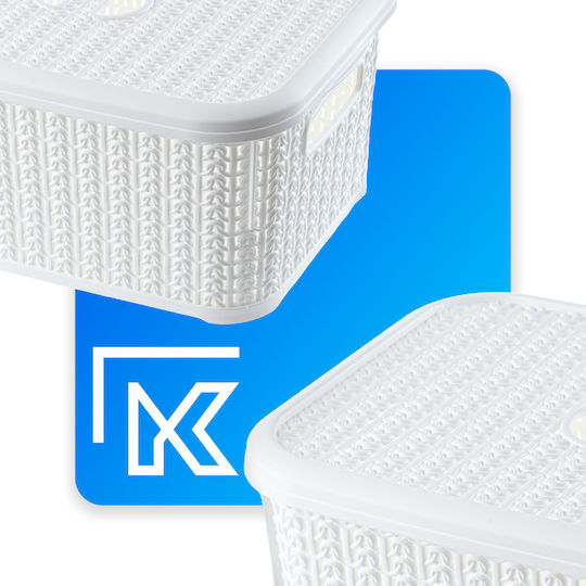 Kadax Montat pe perete Raft Baie Plastic Albă