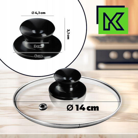 Kadax Kadax Glas Kochgeschirrdeckel Für Pan Und Topf 14cm 30788