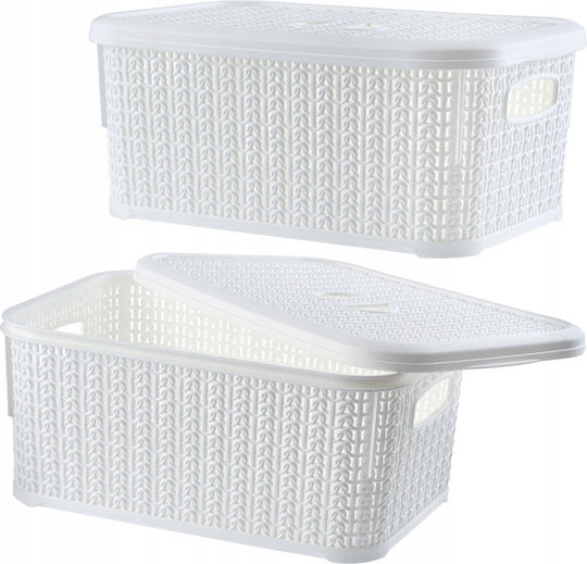 Kadax Montat pe perete Raft Baie Plastic Albă