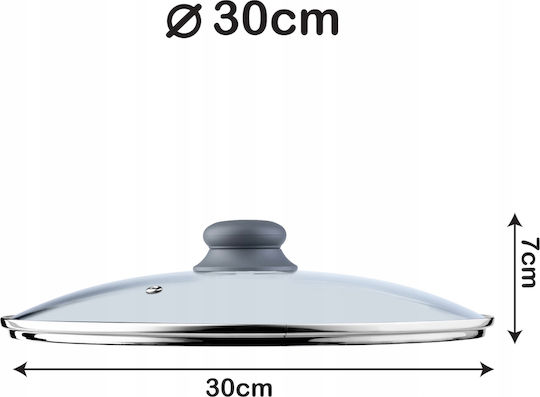 Kadax Lid for Pan and Pot made of Glass 30cm 1pcs 143120