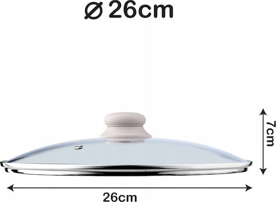 Kadax Capac Pentru Tigaie și Oală Din Sticlă 26cm 143040