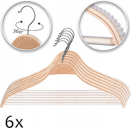 Kadax Clothes Hanger Beige 119195 6pcs