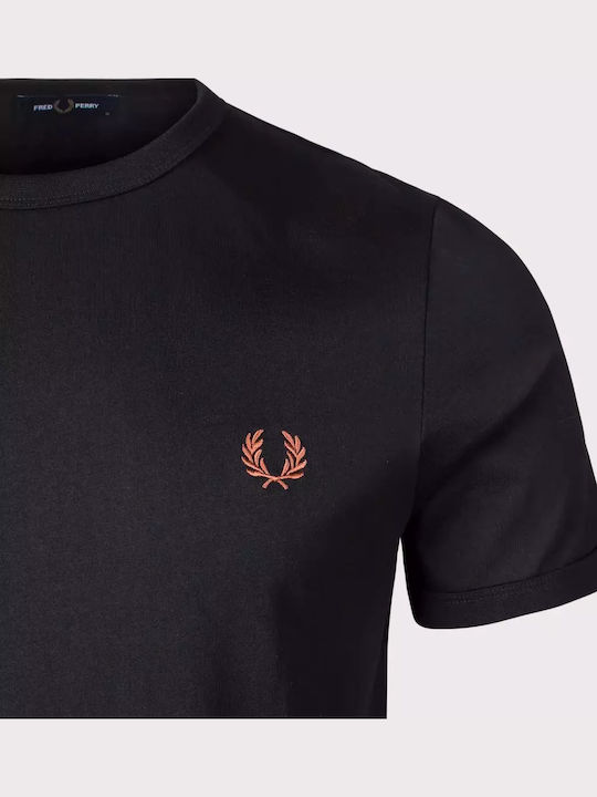 Ringer Αθλητικό T-shirt Μαύρο